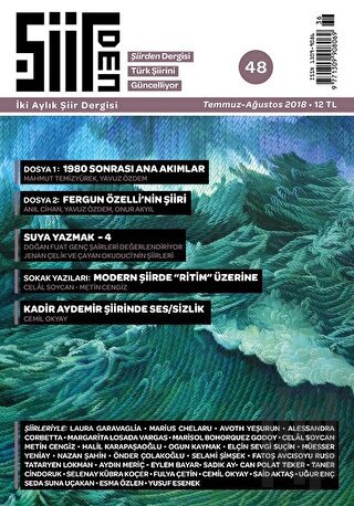 Şiirden İki Aylık Şiir Dergisi Sayı: 48 Temmuz - Ağustos 2018