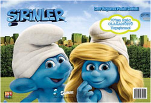 Şirinler - Dev Boyamalı Poster Defteri