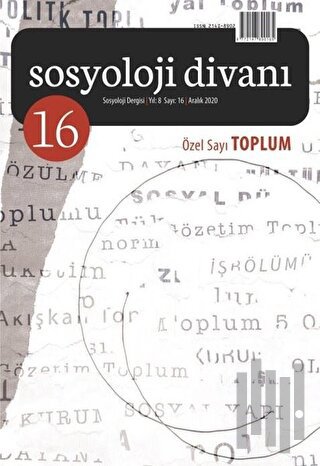 Sosyoloji Divanı Sayı: 16 Aralık 2020 Özel Sayı: Toplum