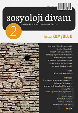 Sosyoloji Divanı Sayı: 2 Temmuz-Aralık 2013