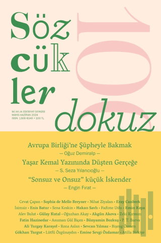 Sözcükler Dergisi 109. Sayı Mayıs - Haziran 2024