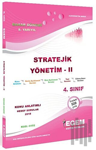 Stratejik Yönetim 2 Bahar Dönemi Konu Anlatımlı Soru Bankası 8. Yarıyıl (4455)