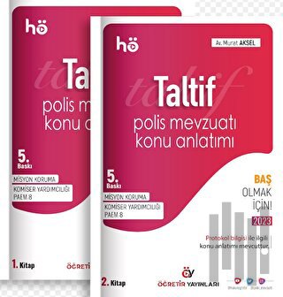 Taltif Polis Mevzuatı Konu Anlatımı (2 Kitap)
