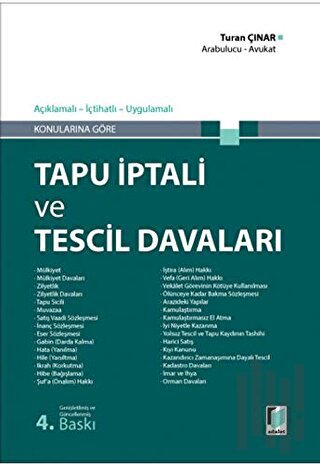 Tapu İptali ve Tescil Davaları (Ciltli)