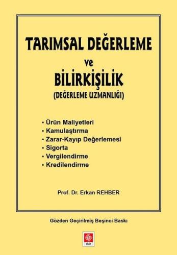 Tarımsal Değerleme ve Bilirkişilik - Değerleme Uzmanlığı | Kitap Ambar