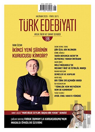 Türk Edebiyatı Dergisi Sayı: 596 Haziran 2023