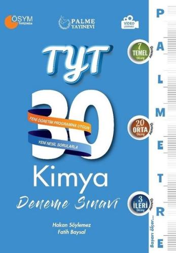 TYT 30 Kimya Deneme Sınavı - Palmetre Serisi | Kitap Ambarı